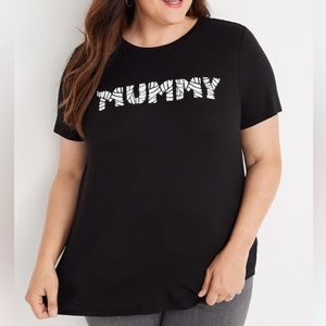 MAURICES Size 16w-18w Black Mummy Halloween Tee NWT